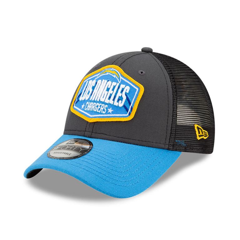 Gorras New Era Truckers Grises - LA Chargers NFL Draft 90714CRIZ